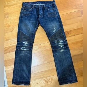 Cult of Individuality Dark Wash  jeans with a distressed finish. 34x34